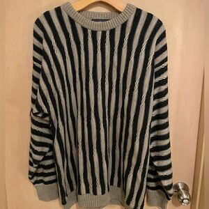 Striped Black and Tan Men's Sweater